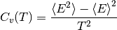C_v(T) = \frac{\left<E^2\right> - \left<E\right>^2}{T^2}